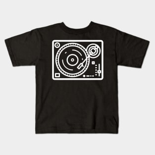 Simple Vinyl Record Player Turntable Kids T-Shirt